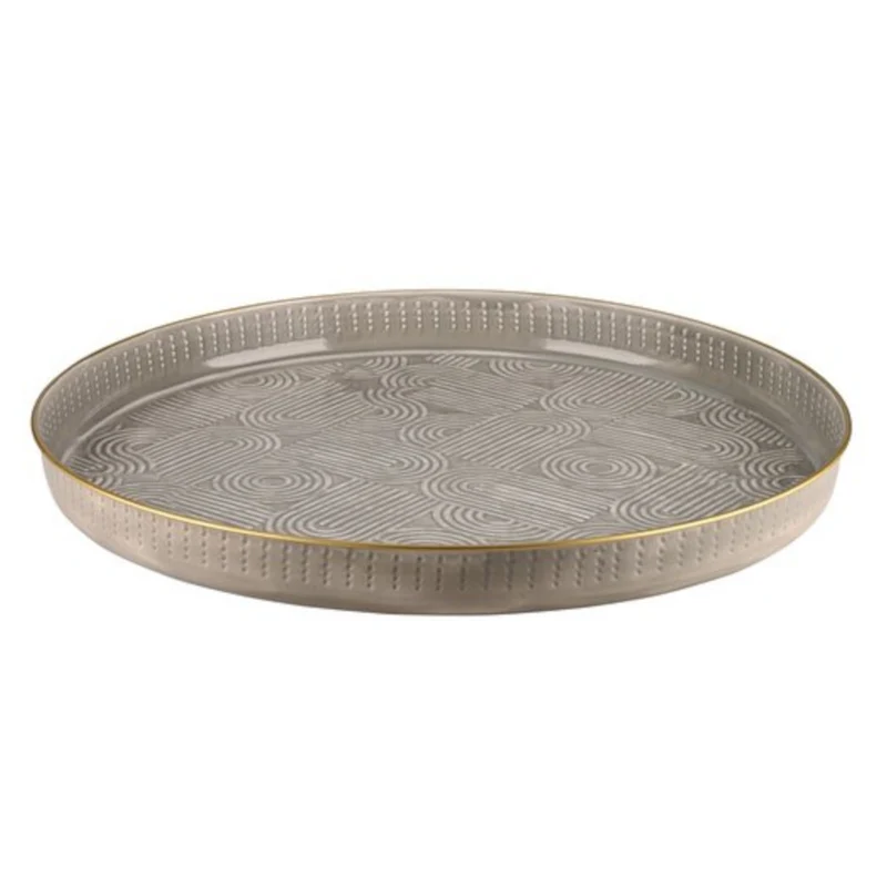 ATAY Tablett aus Metall grau Ø62cm