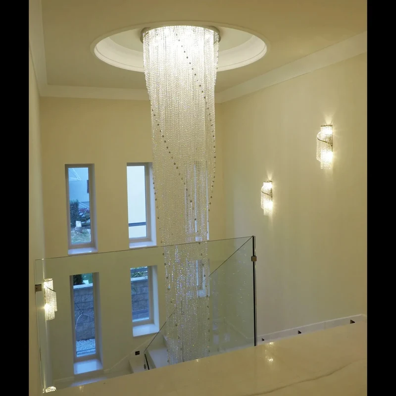 Casa Padrino Luxus Kristall Kronleuchter Silber Ø 90 x H. 550 cm - Prunkvolle Messing Kronleuchter mit böhmischem Kristallglas - Barock Möbel - Edel & Prunkvoll