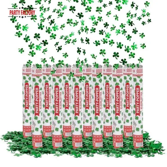 Grüne Konfetti-Kanone „Klavertje Vier“, 40 cm