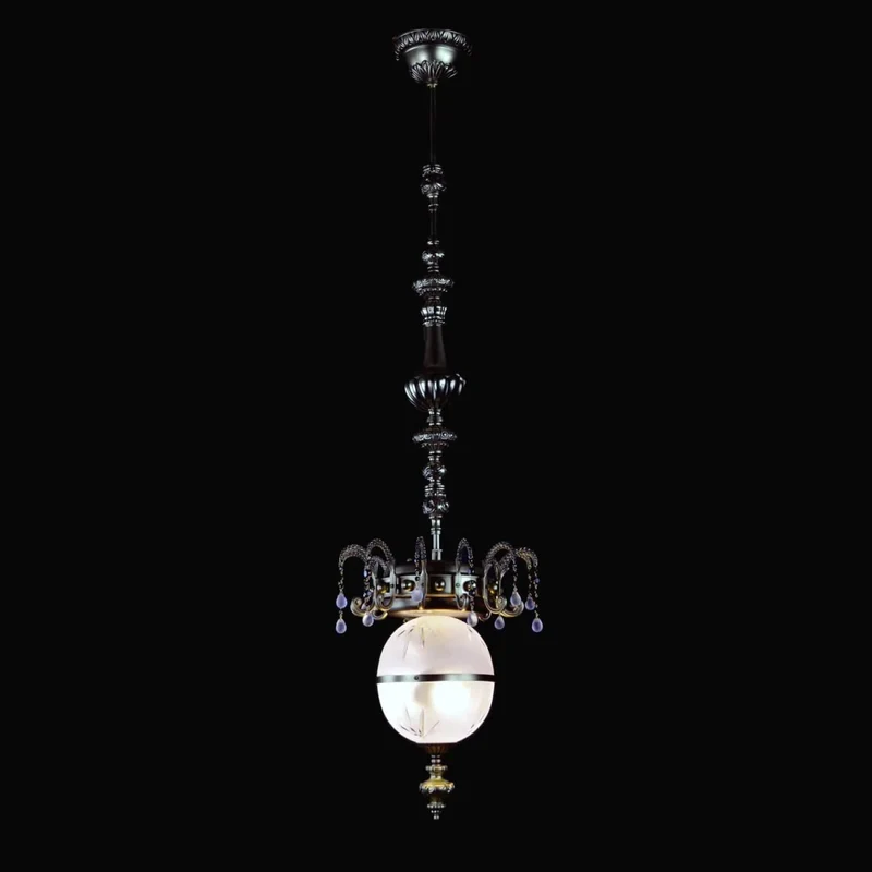 Casa Padrino Luxus Barock Kristall Kronleuchter Gold Ø 27 x H. 110 cm - Prunkvolle Messing Kronleuchter mit böhmischem Kristallglas - Barock Möbel - Edel & Prunkvoll