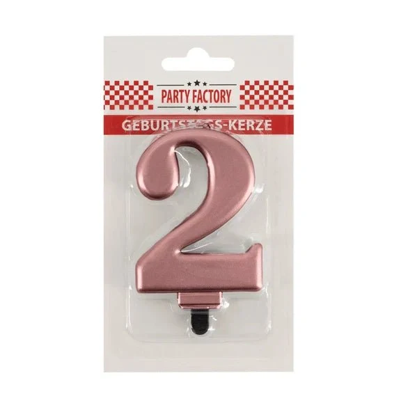 2-Jahres-Kerze in Roségold