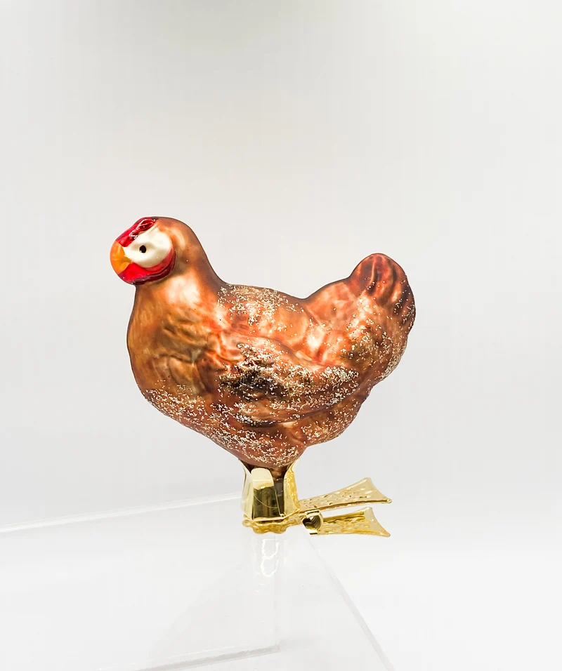 Braunes Huhn auf Clip