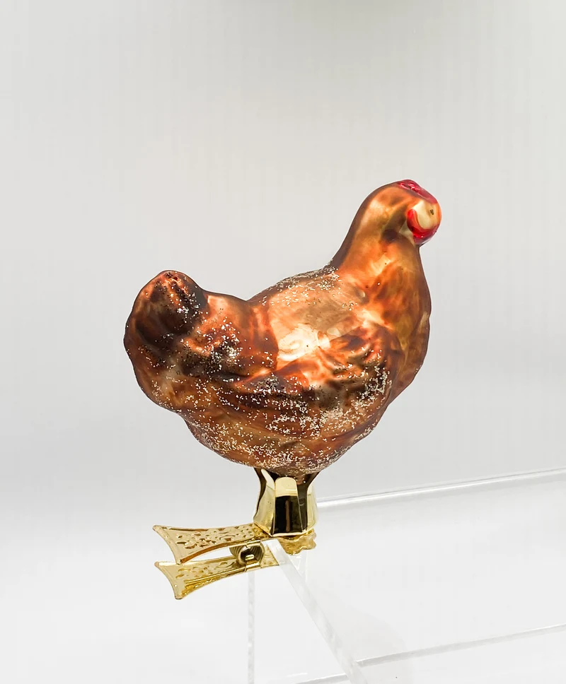 Braunes Huhn auf Clip