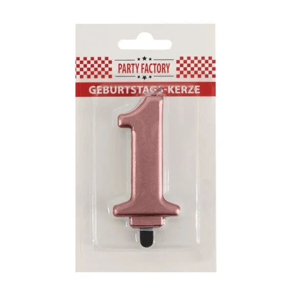 1-Jahres-Kerze in Roségold