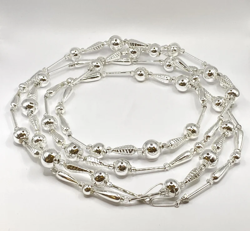 Gablonzer Christbaumkette silber