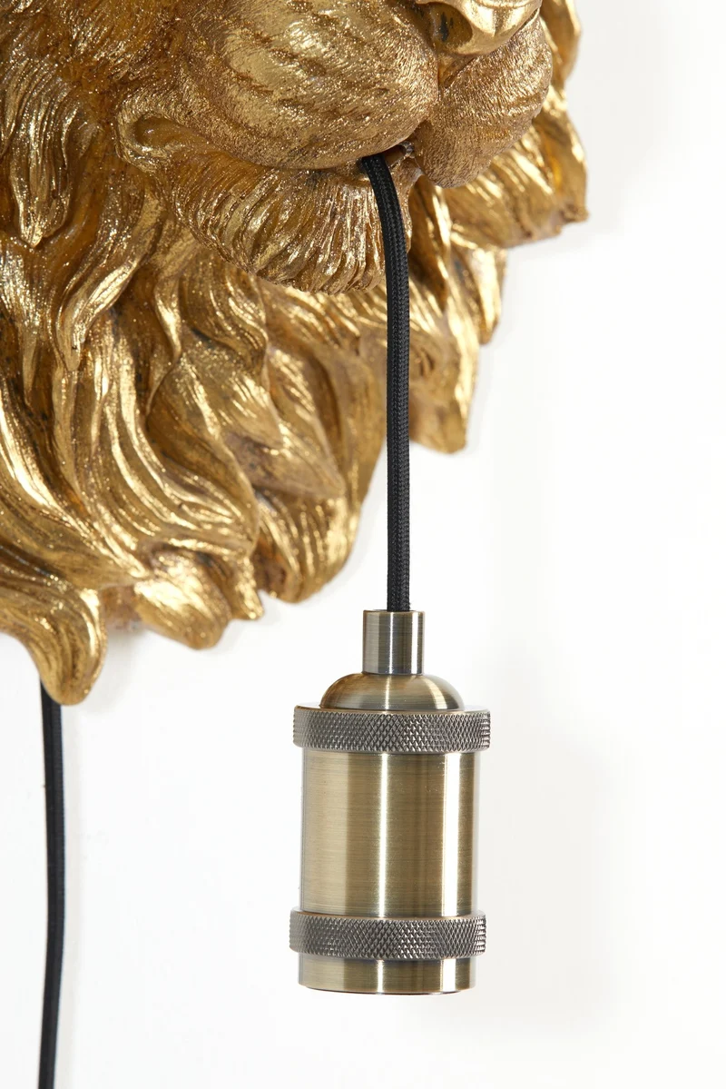 Wandleuchte LION Antik-Bronze 33,5x19x40,5cm
