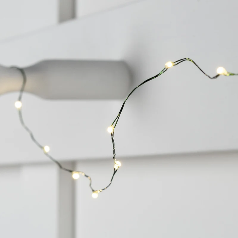50cm Weihnachtskranz mit Mistelzweigen und Micro Lichterkette