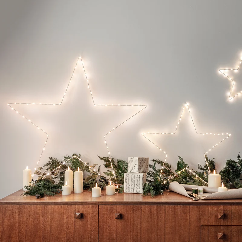 Schmales TruGlow® LED-Kerzen Trio aus Echtwachs mit Fernbedienung