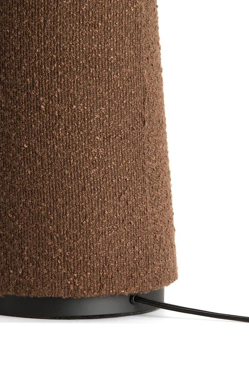 Stehleuchte DEVIA Bouclé Braun Ø50x168cm