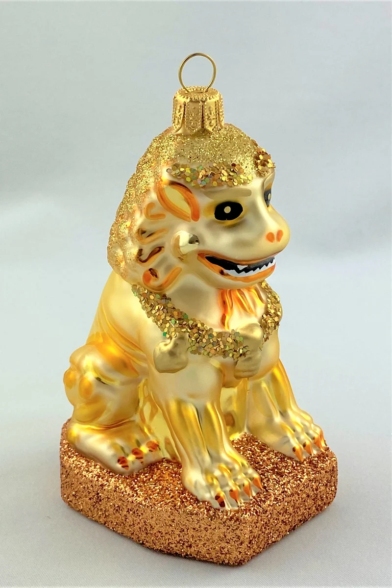 Goldener chinesischer Tempellöwe