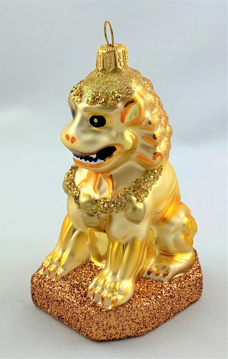 Goldener chinesischer Tempellöwe