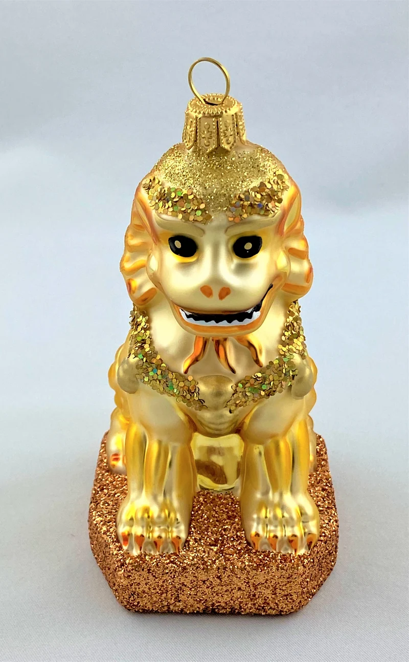 Goldener chinesischer Tempellöwe