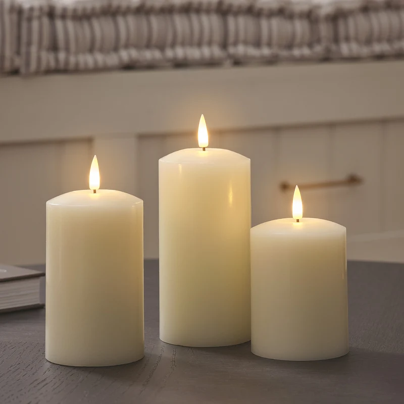 TruGlow® LED Kerzen Echtwachs Trio