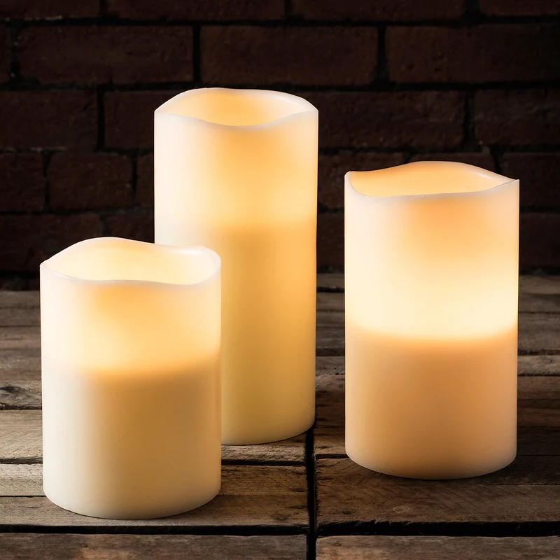 Venti LED Stumpenkerze Echtwachs 30cm