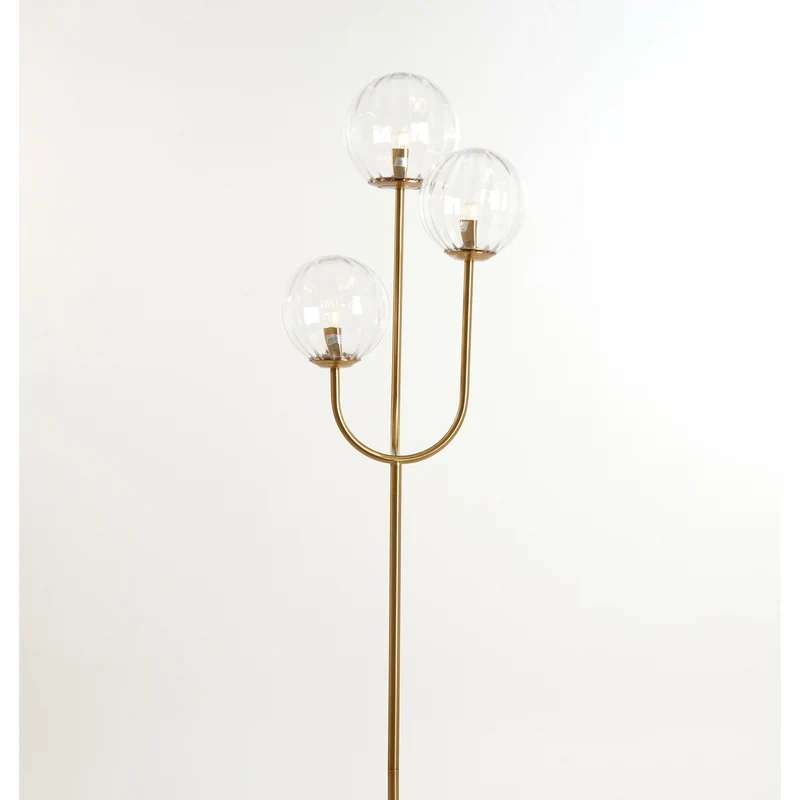 Stehleuchte MAGDALA klar/gold, 38x20x162cm