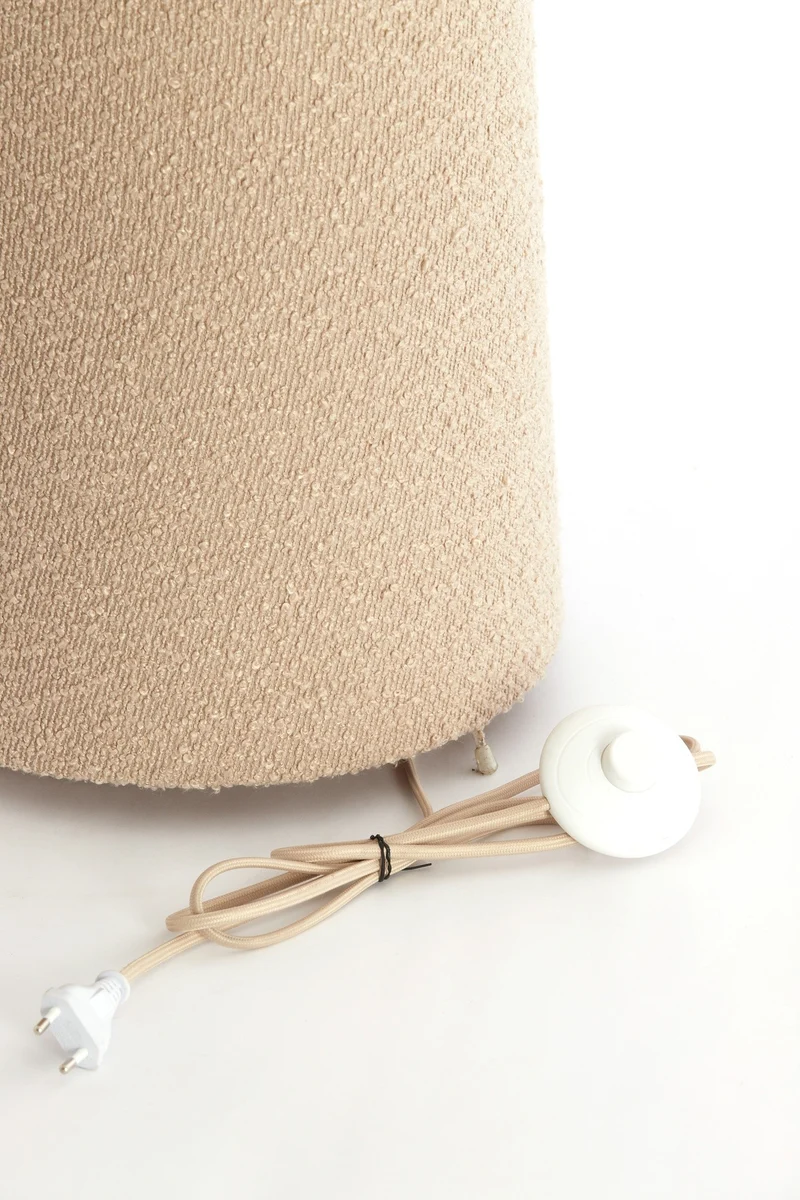 Stehleuchte MIKKEL Bouclé Sand Ø40x165 cm
