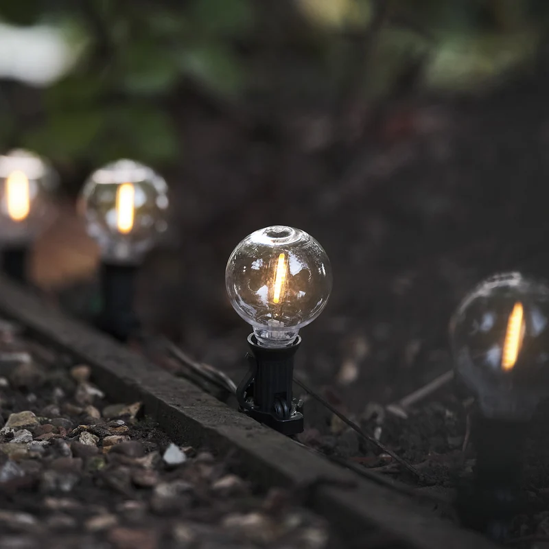 20er LED Solar Girlandenlichter mit Mini-Stäben