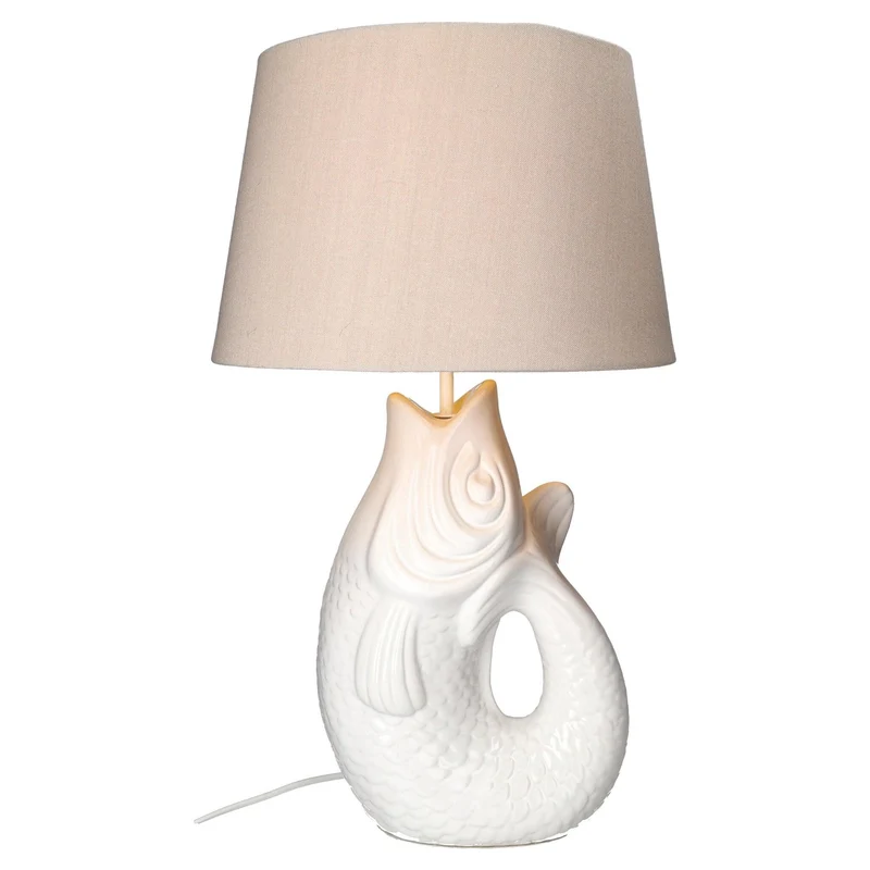 Tischleuchte MONSIEUR CARAFON, H52 cm in Weiß