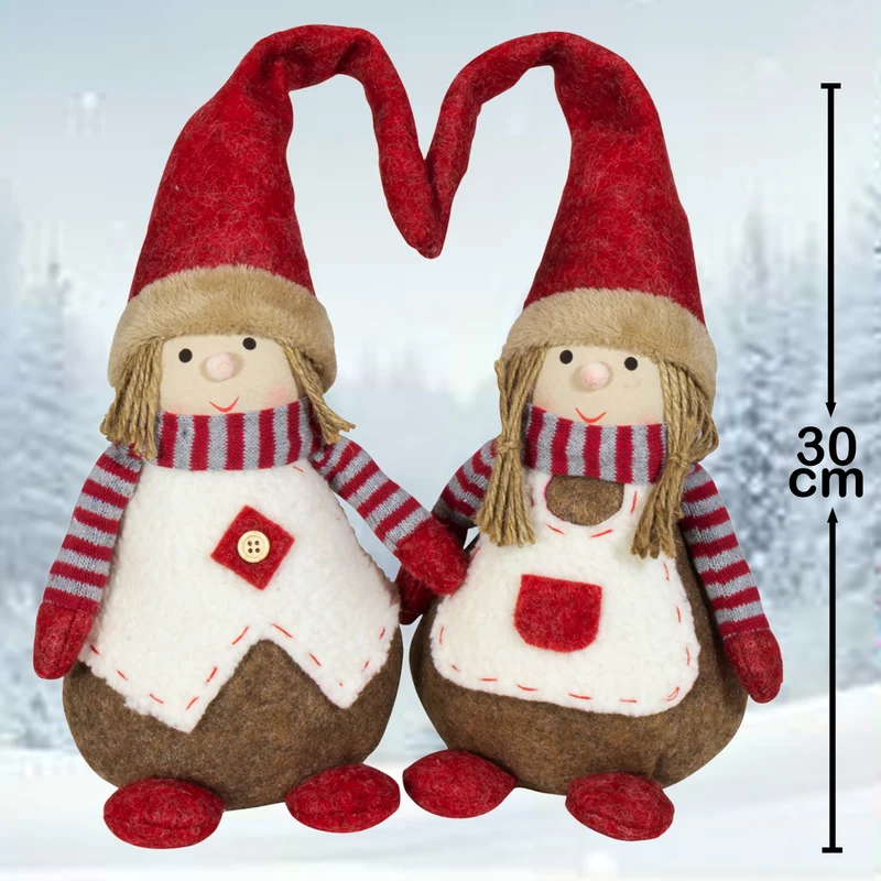 Wichtel 30cm sitzend, Pärchen, 2 Stück