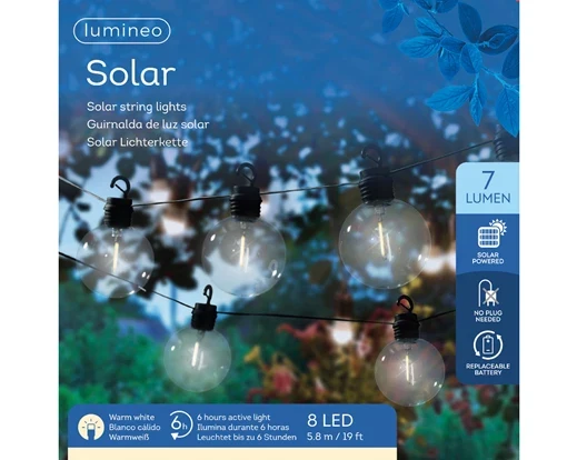 Solar Lichterkette 5,8 M warmweiß