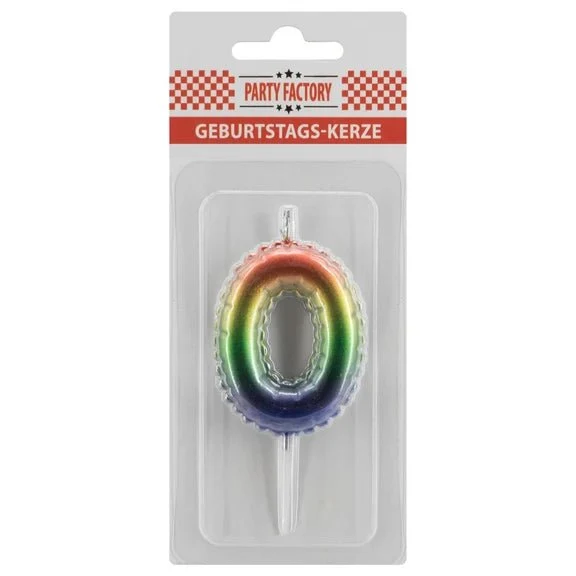 0 Regenbogenkerze 7 cm