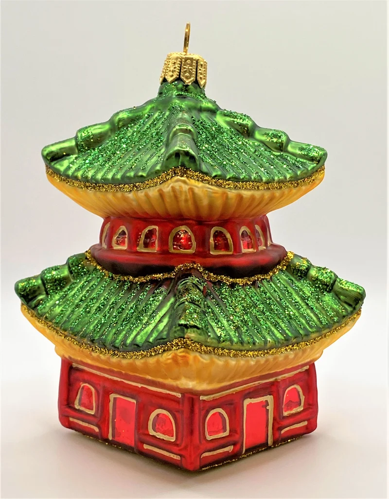 Pagode mit grünem Dach