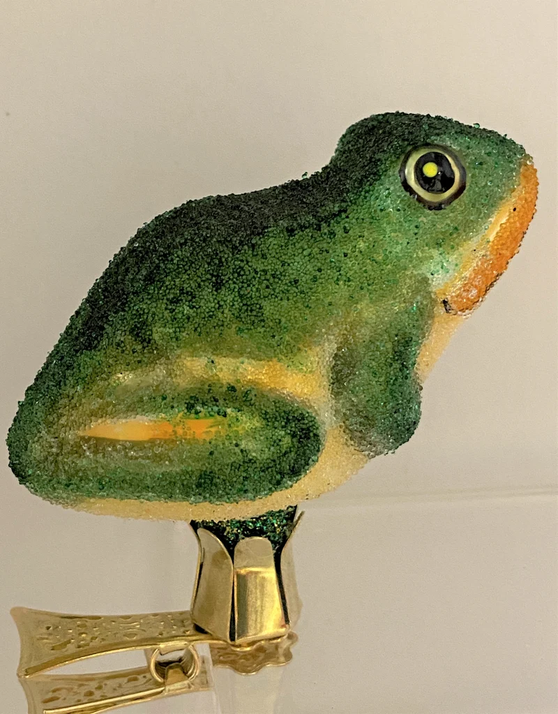 Grüner Frosch mit Clip