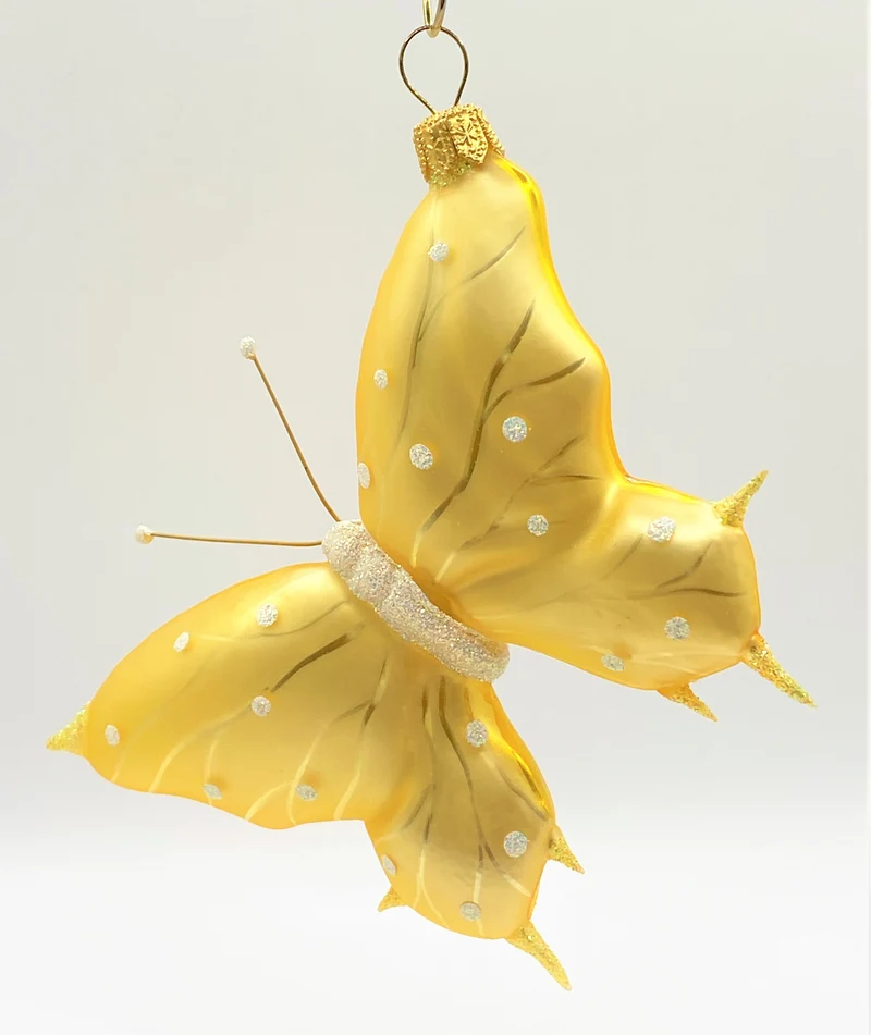 Schmetterling gelb, weisse Tupfen