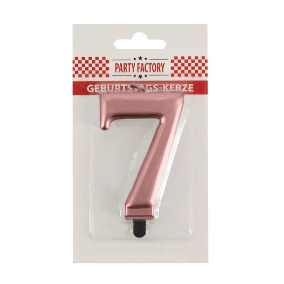 7-Jahres-Kerze in Roségold