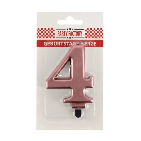 4-Jahres-Kerze in Roségold
