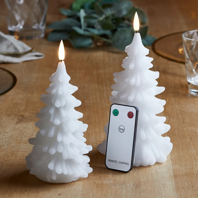 TruGlow® LED Kerzen Echtwachs Duo Weihnachtsbäume