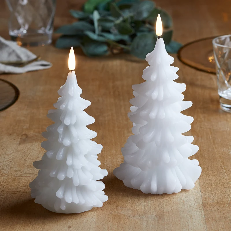 TruGlow® LED Kerzen Echtwachs Duo Weihnachtsbäume
