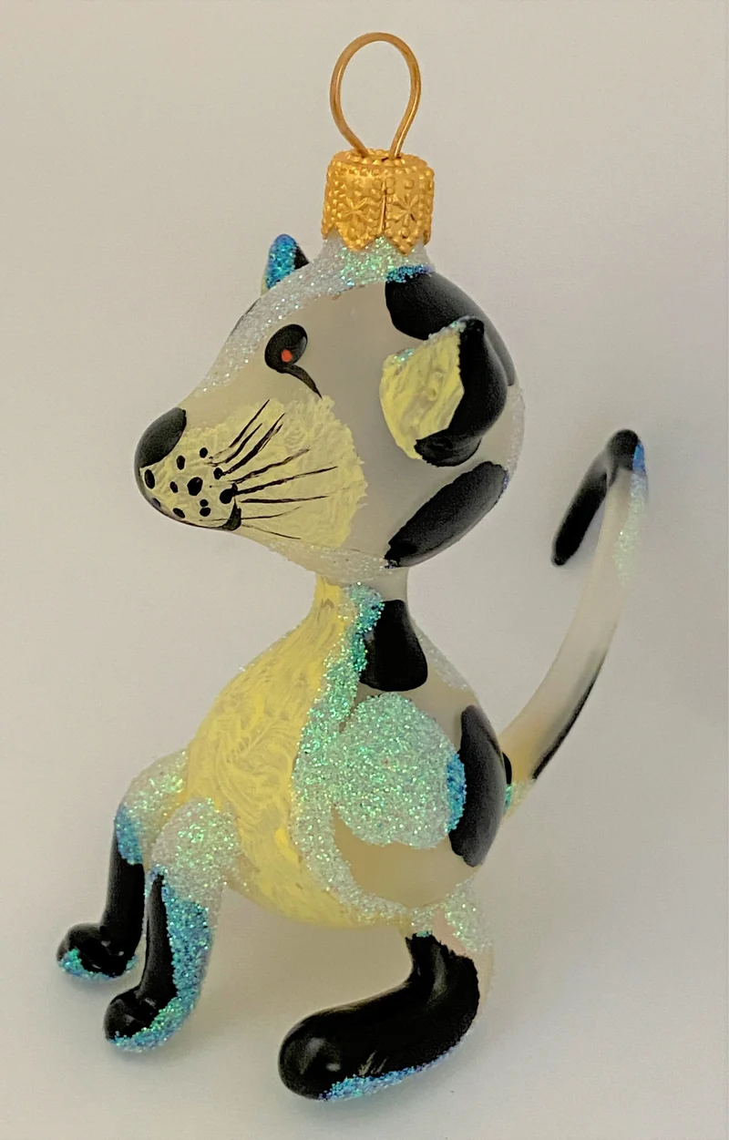Lustige sitzende Katze
