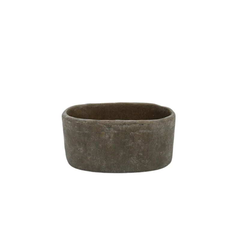 Blumentopf oval Hanne S Grau