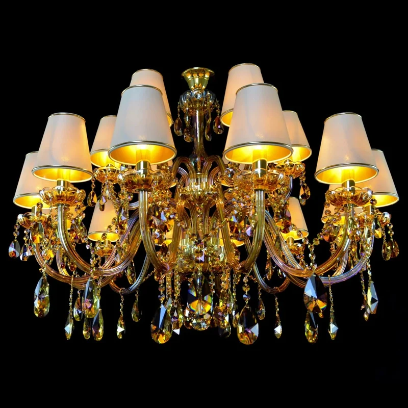 Casa Padrino Luxus Barock Kristall Kronleuchter Gold Ø 100 x H. 85 cm - Prunkvoller Messing Kronleuchter mit böhmischem Kristallglas - Barock Möbel - Edel & Prunkvoll