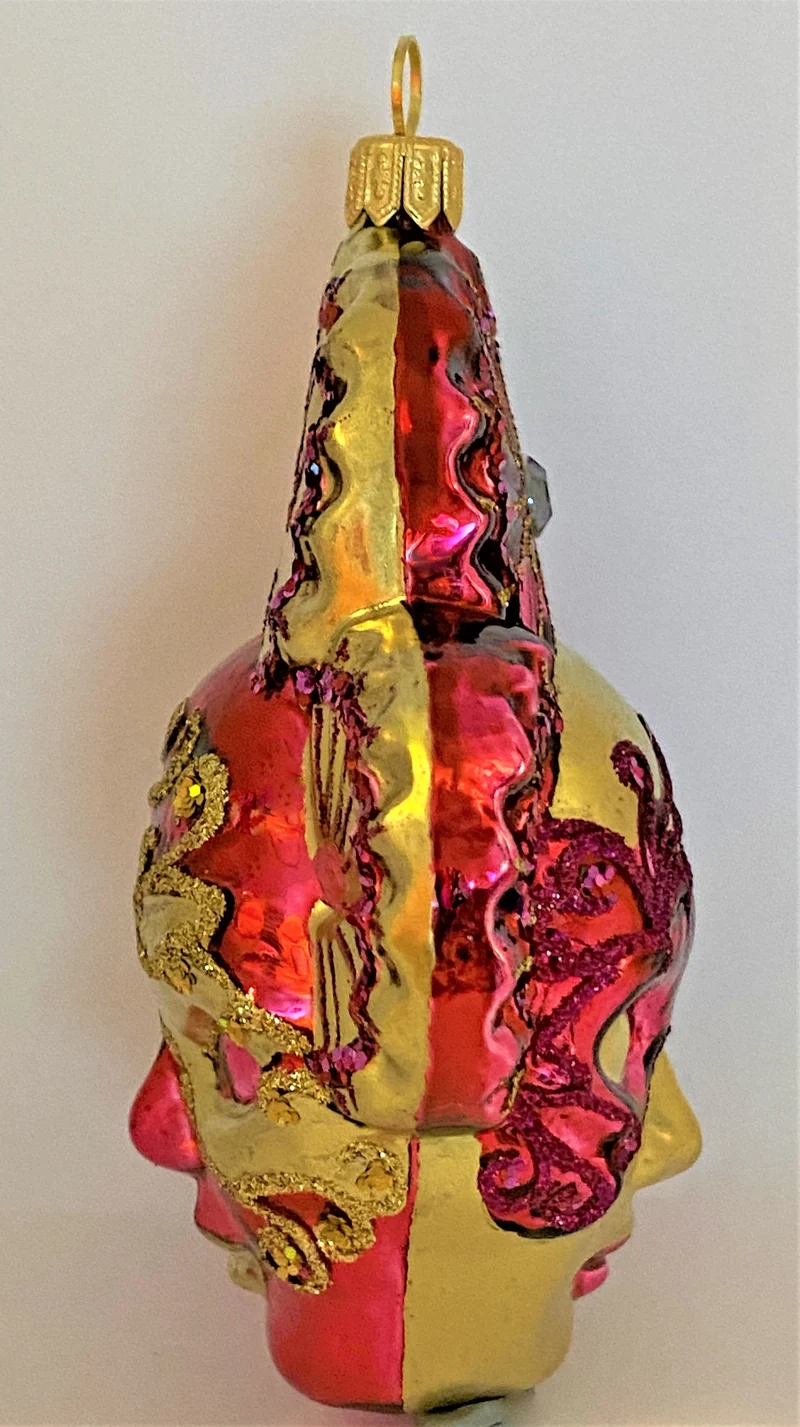 Venezianische Maske pink gold