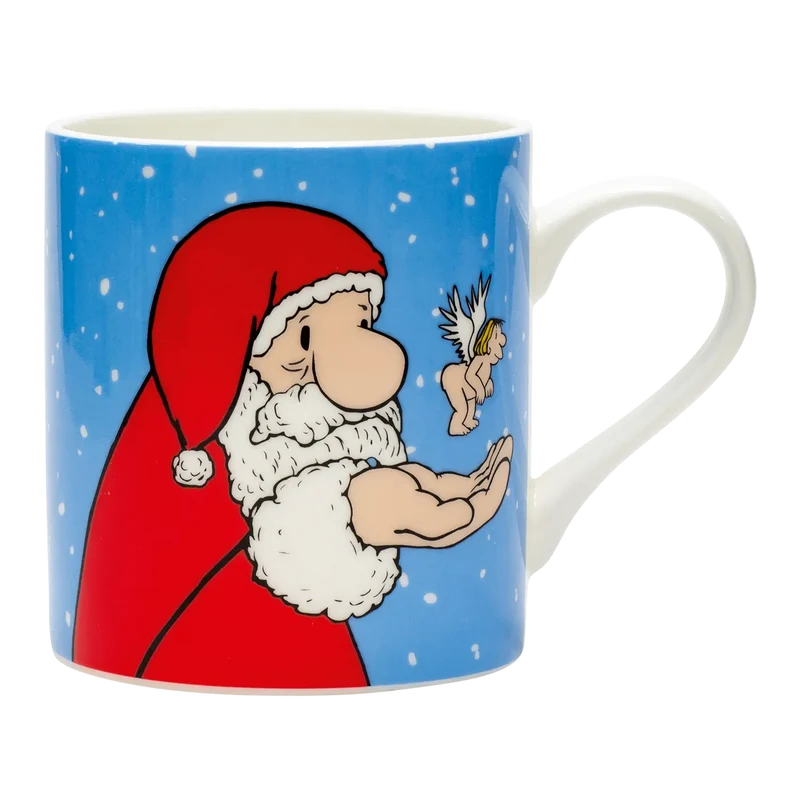 2 Becher "Weihnachtsmops und Weihnachtsmann" im Set