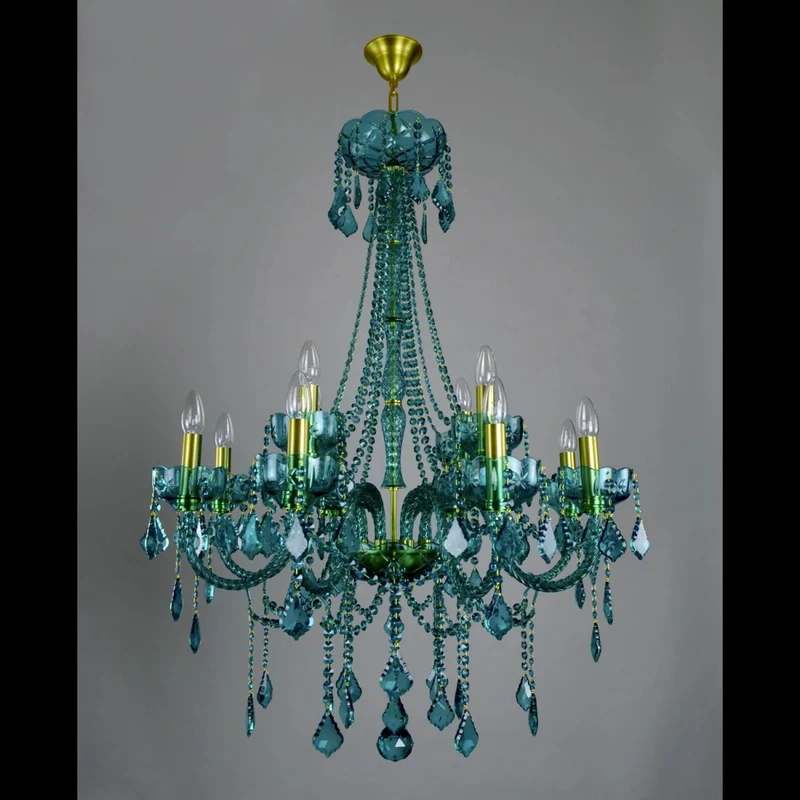 Casa Padrino Luxus Barock Kristall Kronleuchter Gold Ø 80 x H. 107 cm - Prunkvolle Messing Kronleuchter mit böhmischem Kristallglas - Barock Möbel - Edel & Prunkvoll