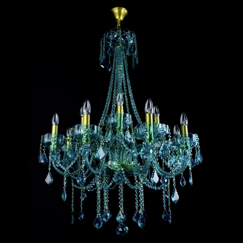 Casa Padrino Luxus Barock Kristall Kronleuchter Gold Ø 80 x H. 107 cm - Prunkvolle Messing Kronleuchter mit böhmischem Kristallglas - Barock Möbel - Edel & Prunkvoll