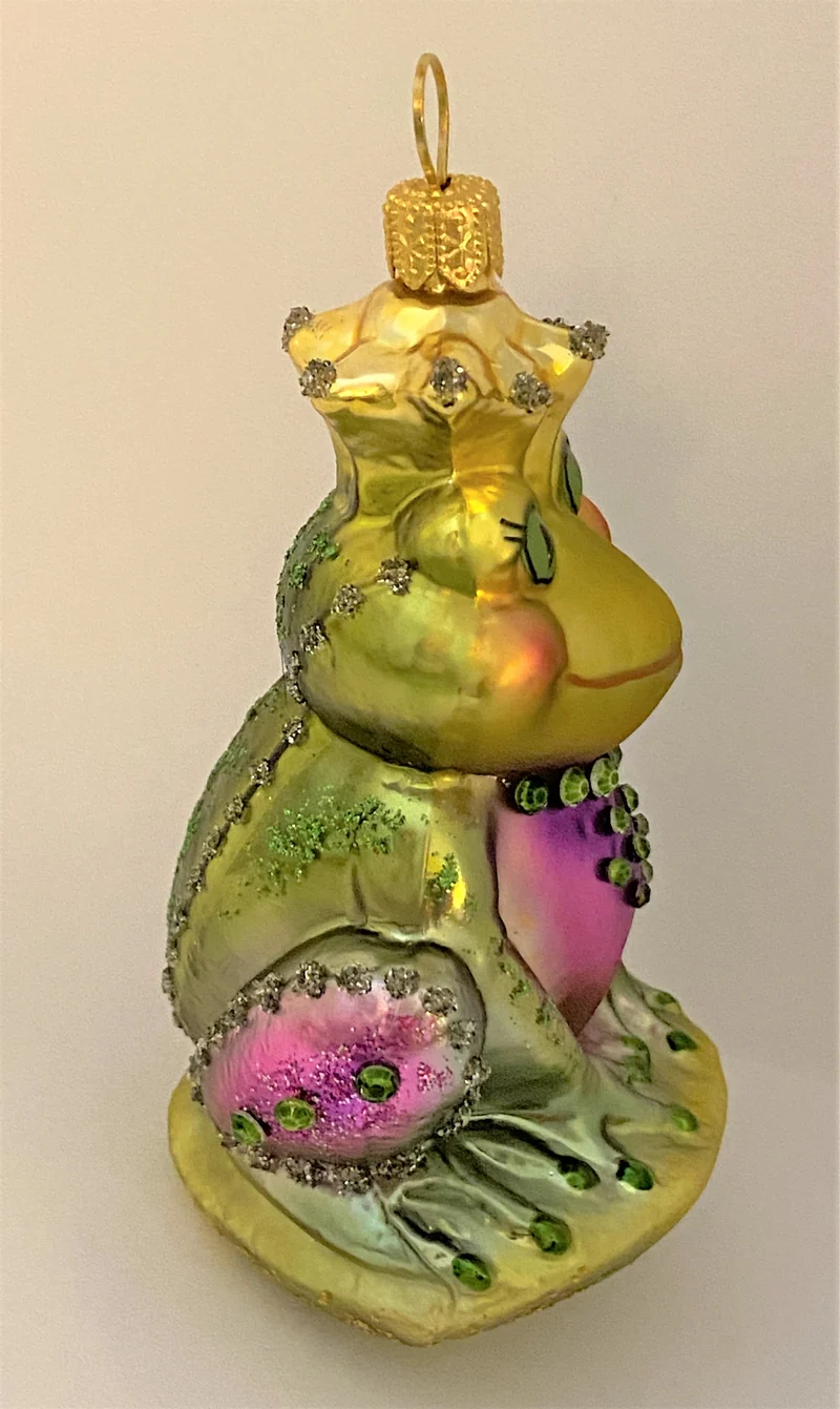 Fröhlicher Froschkönig mit Glitzersteinen