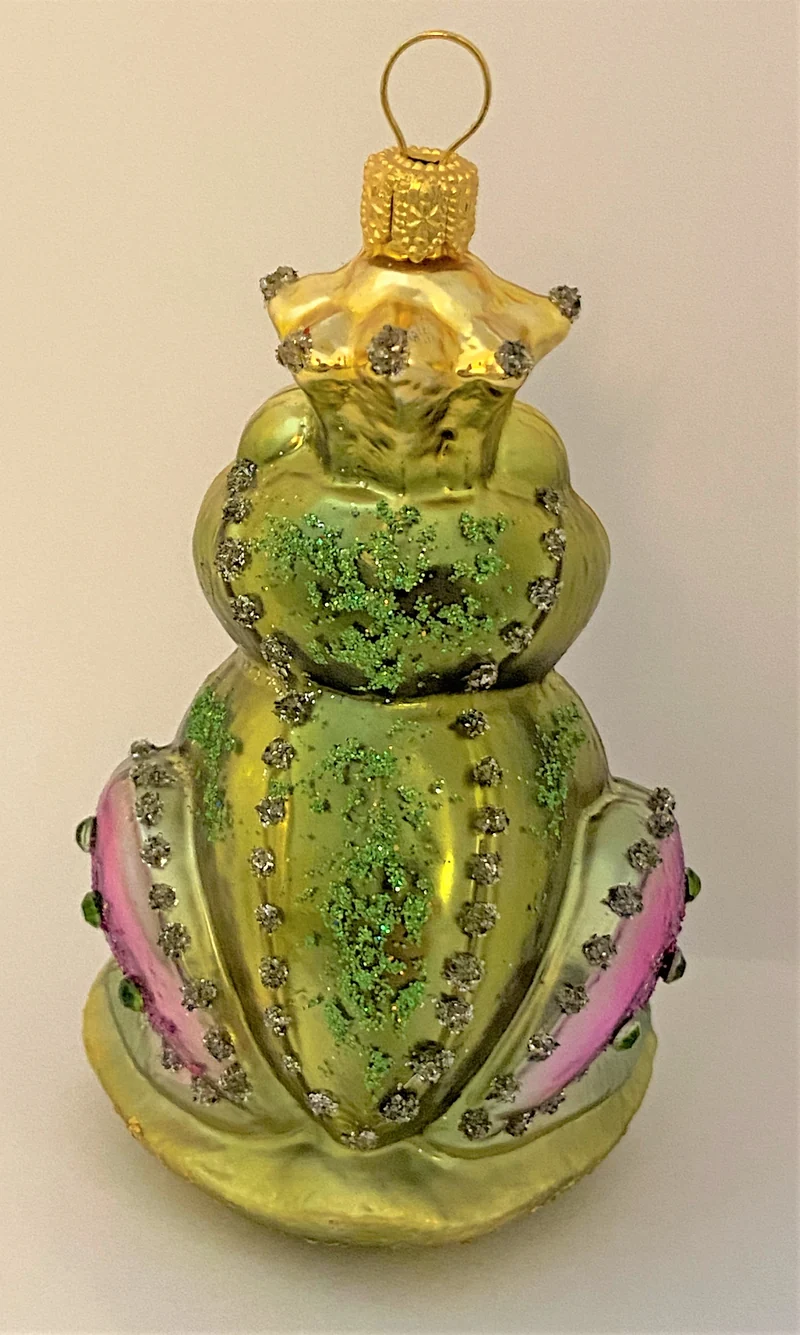 Fröhlicher Froschkönig mit Glitzersteinen