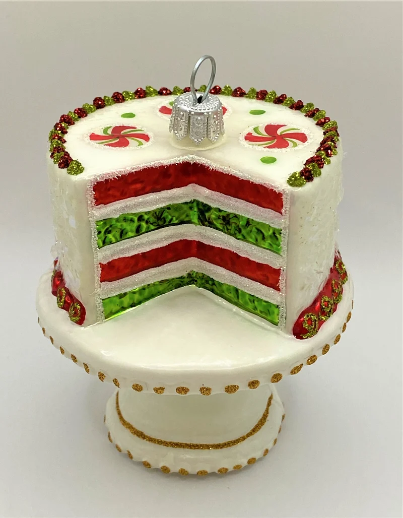 Candy Cane Torte auf Tortenschale