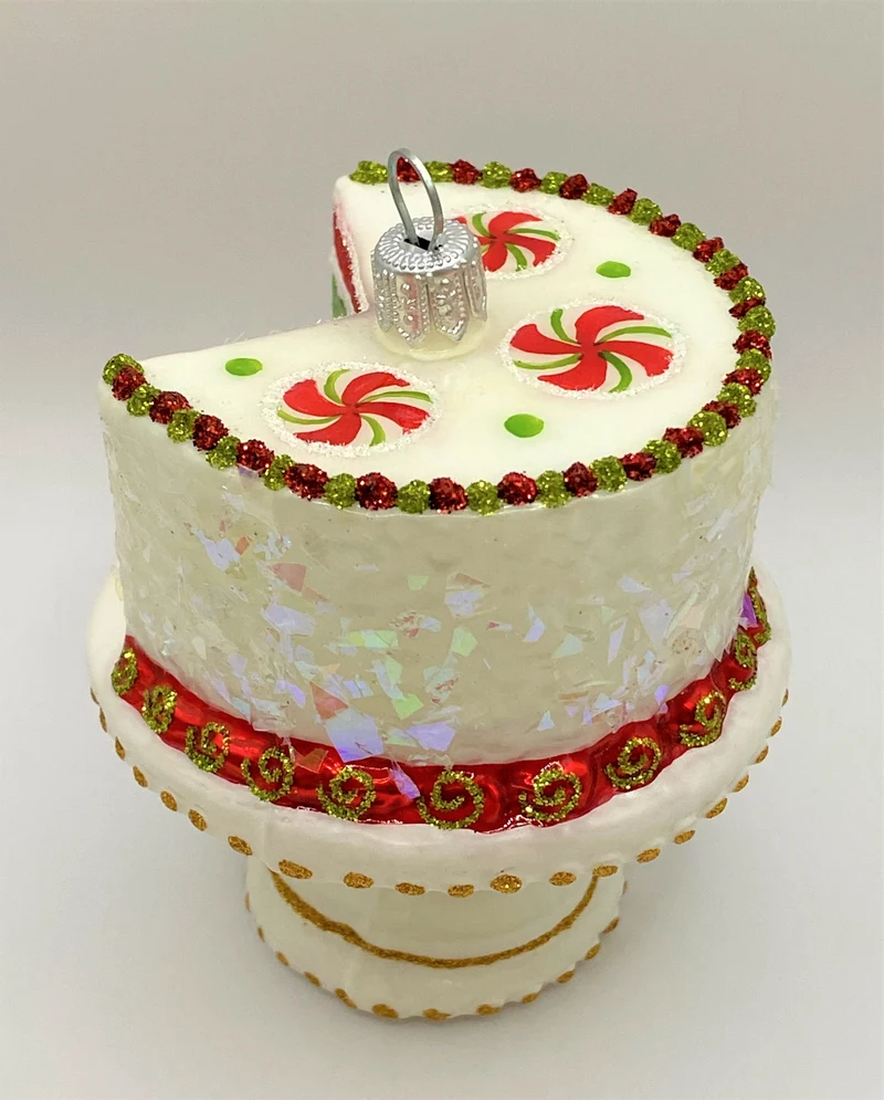Candy Cane Torte auf Tortenschale
