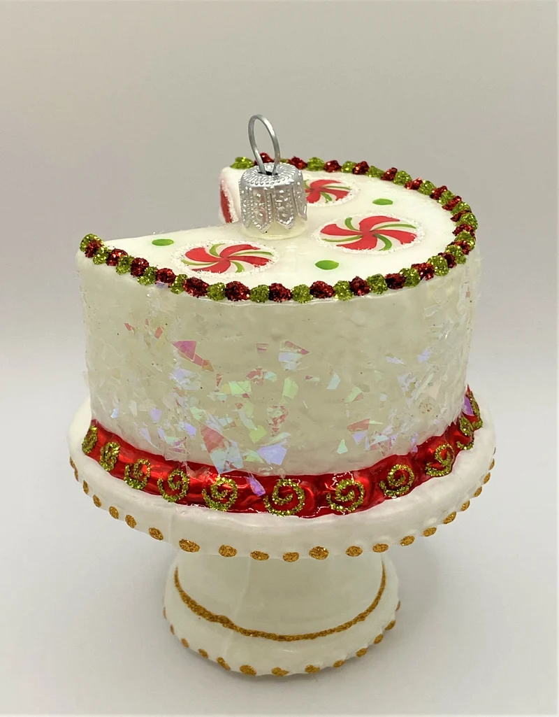 Candy Cane Torte auf Tortenschale