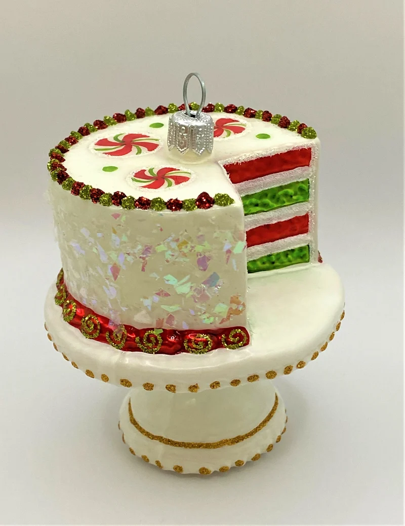 Candy Cane Torte auf Tortenschale