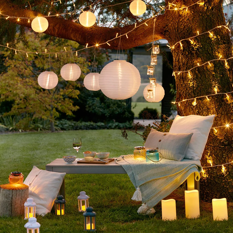 Core Connect 10m 100er LED Lichterkette warmweiß koppelbar transparentes Kabel