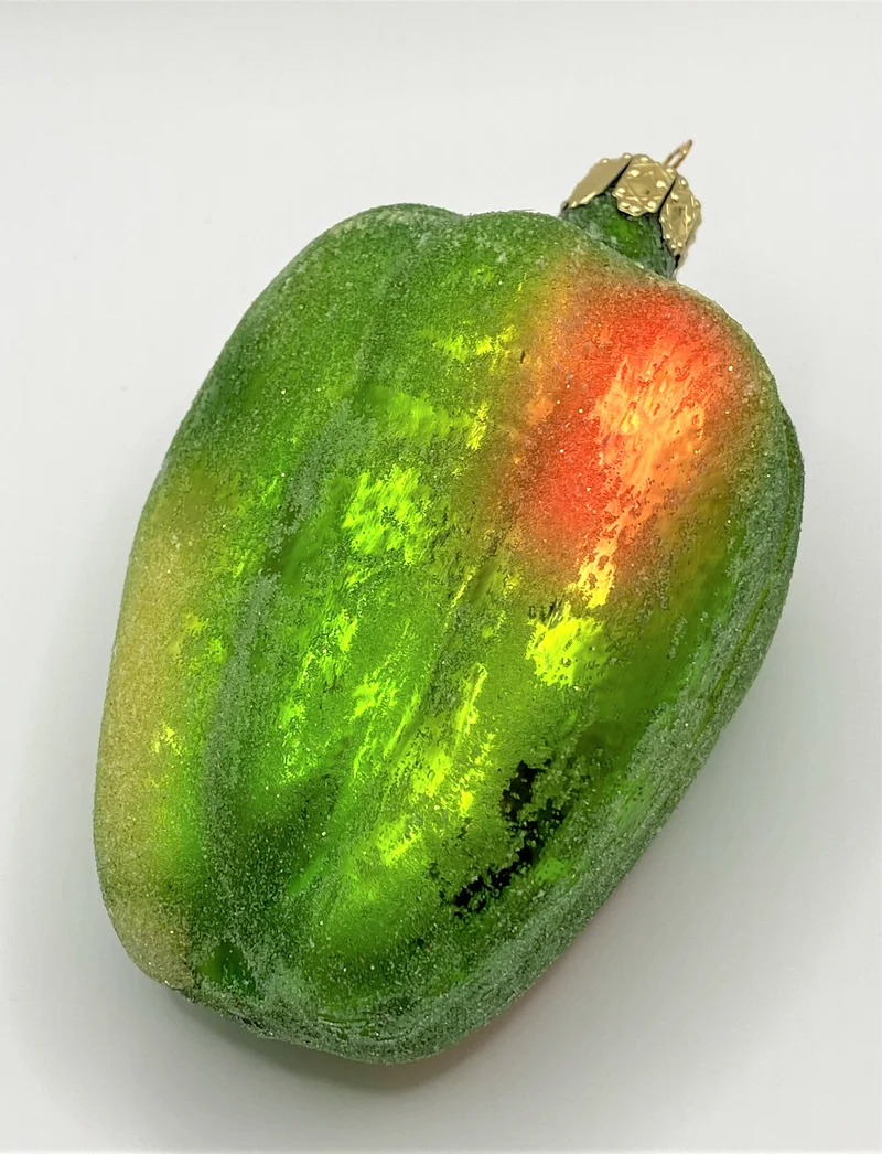 Grüne Peperoni mit Glimmer