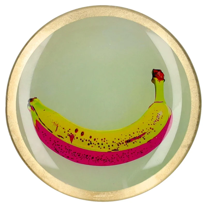 Glasteller LOVE PLATES M Motiv: Banane, Gelb 13x1x13cm