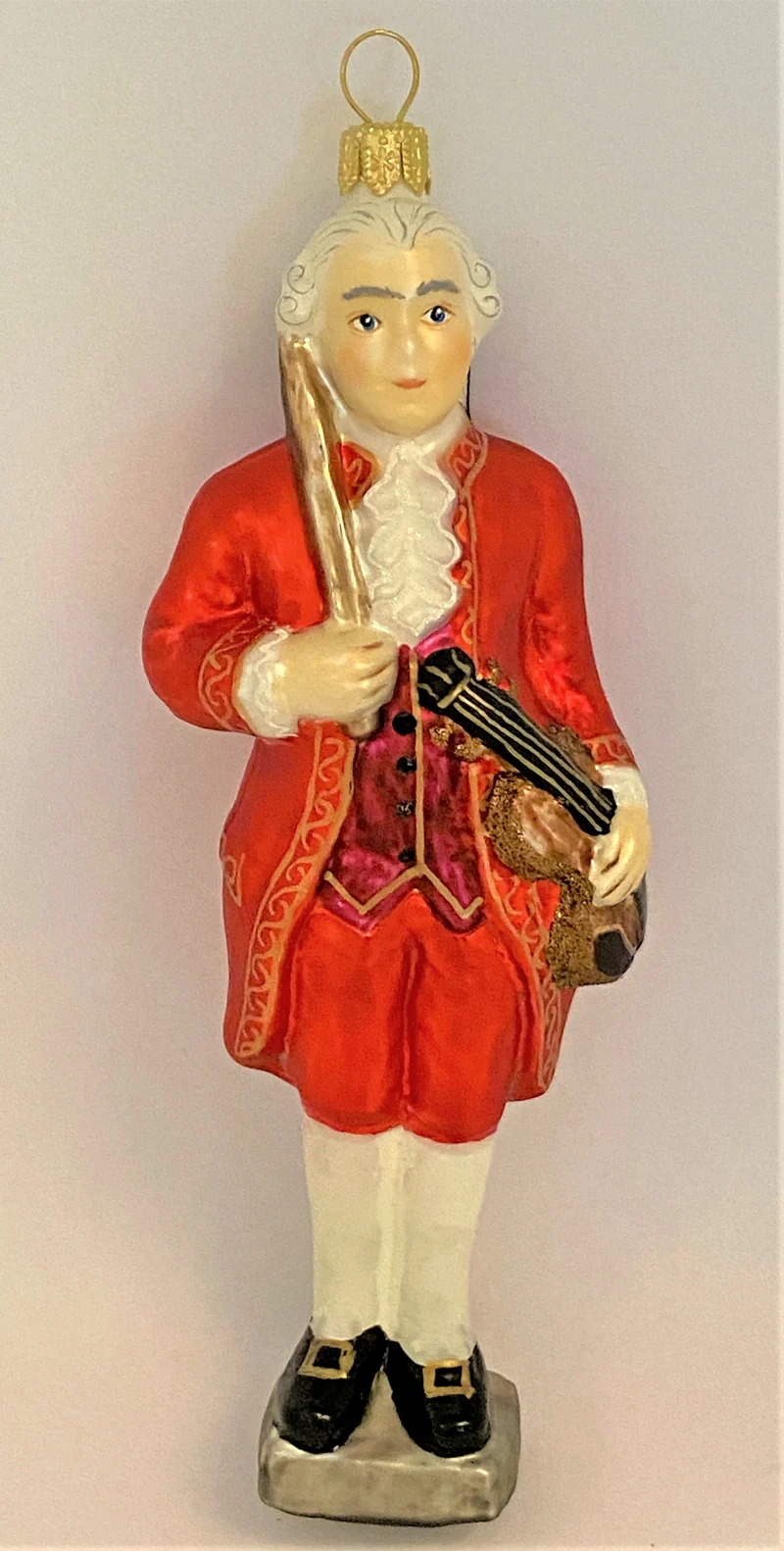 Mozart, stehend mit Geige