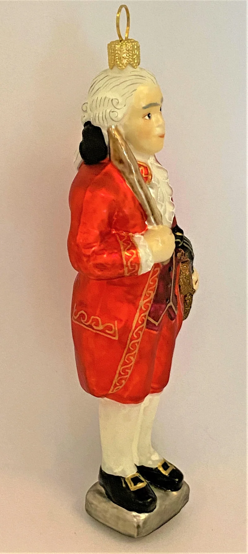Mozart, stehend mit Geige